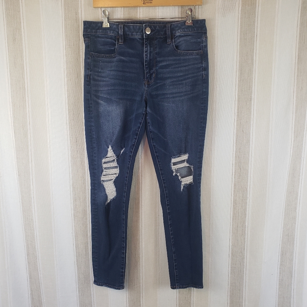American Eagle Outfitters Dark Blue Skinny Jeans